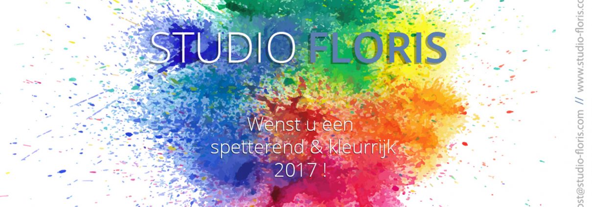 Studio FLORIS wenst u een spetterend kleurrijk 2017